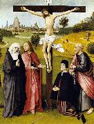 Hieronymus Bosch Crucifixion with a Donor Spain oil painting artist